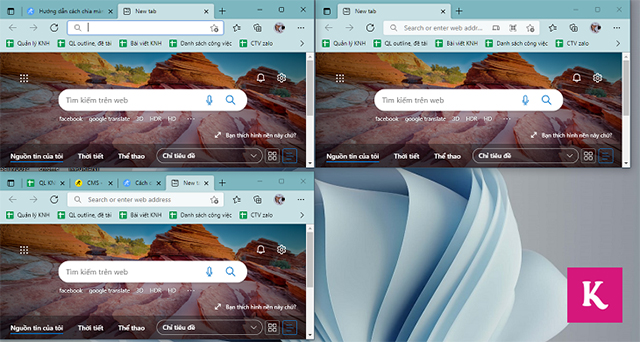 cách mở nhiều tab trên máy tính