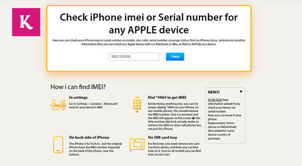 check IMEI iPhone