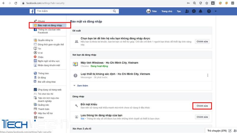 Cách đổi mật khẩu Facebook