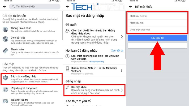 Cách đổi mật khẩu Facebook 