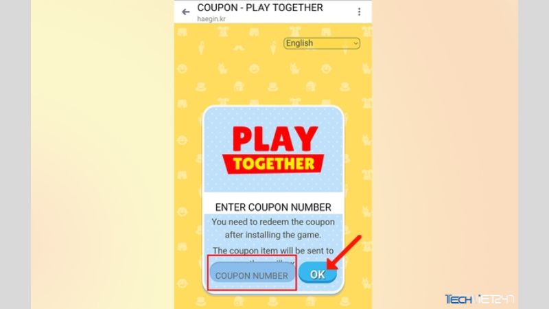 nhập mã Code Play Together trên android